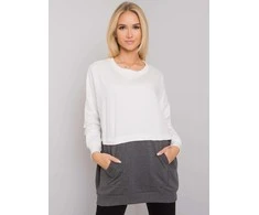 Rue Paris Megztinis-RV-BL-7197.89P-baltas-pilkas