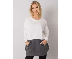 Rue Paris Megztinis-RV-BL-7197.89P-baltas-pilkas