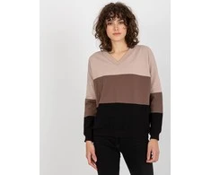 Rue Paris Megztinis-RV-BL-8328.34X-juodas-smėlio spalvos