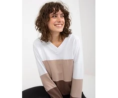 Rue Paris Megztinis-RV-BL-8328.65P-balta-ruda