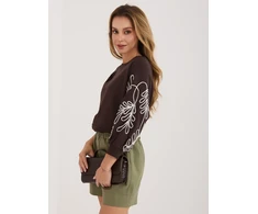 Rue Paris Bluza-RV-BL-A367-1.18P-ciemny ruda