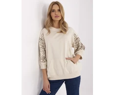 Rue Paris Bluza-RV-BL-A367-1.18P-jasny smėlio spalva