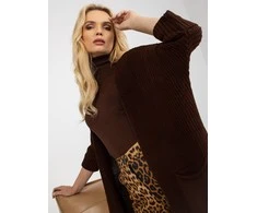 Rue Paris Kardiganas-LO-SW-LK-3002.98P-tamsiai ruda
