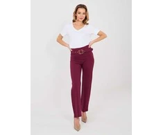 Rue Paris Kelnės-IT-SP-FL7371.93-ciemny raudona