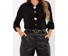 Rue Paris Kelnės-IT-SP-FL8576.06P-juoda