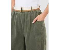 Rue Paris Kelnės-IT-SP-FL9665.14-khaki