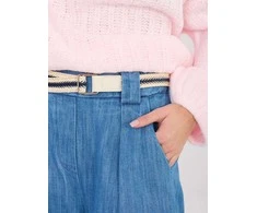 Rue Paris Kelnės jeans-IT-SP-FL9929.17P-mėlyna