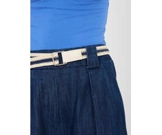 Rue Paris Kelnės jeans-IT-SP-FL9929.17P-tamsiai mėlyna