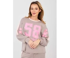 Rue Paris Laisvalaikio kostiumas moterims-IT-KMPL-22177.21P-ciemny bezowy