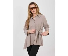 Rue Paris Koszula-IT-KS-FL10188.27-ciemny bezowy