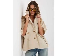 Rue Paris Płaszcz-IT-KR-FL10153KSM.86-smėlio spalva
