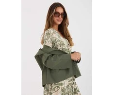 Rue Paris Płaszcz-IT-KR-FL8897KSM.00-khaki
