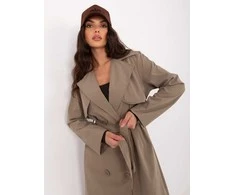 Rue Paris Płaszcz-IT-PL-FL8808.32-ciemny khaki