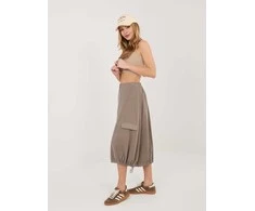 Rue Paris Spódnica-IT-SD-FL10158.94-ciemny bezowy