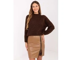 Rue Paris Spódnica-IT-SD-FL3019.83-camelowy