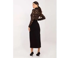 Rue Paris Spódnica-IT-SD-FL7393.26-juoda