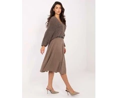 Rue Paris Spódnica-IT-SD-FL9838.49-ciemny bezowy
