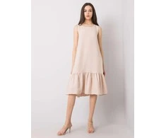 Rue Paris Suknelė-328-SK-5074.74-smėlio spalvos