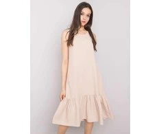 Rue Paris Suknelė-328-SK-5074.74-smėlio spalvos