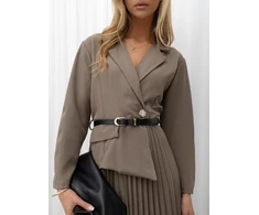 Rue Paris Sukienka-IT-SK-21599-2.96-ciemny bezowy