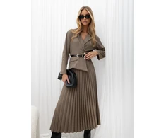 Rue Paris Sukienka-IT-SK-21599-2.96-ciemny bezowy