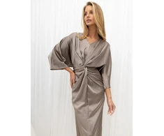 Rue Paris Sukienka-IT-SK-23363.46-ciemny bezowy
