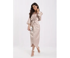 Rue Paris Sukienka-IT-SK-23363.46-smėlio spalva