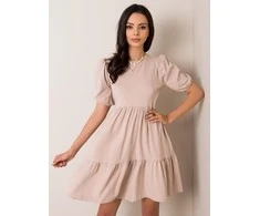 Rue Paris Suknelė-RV-SK-5587.93-smėlio spalvos