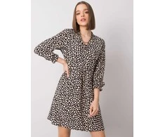 Rue Paris Suknelė-WN-SK-R817.66-juoda-smėlio spalvos