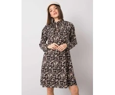 Rue Paris Suknelė-WN-SK-R819-1,17-juoda-smėlio spalvos