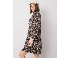 Rue Paris Suknelė-WN-SK-R819-1,17-juoda-smėlio spalvos