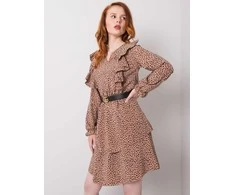Rue Paris Suknelė-WN-SK-R824.68-tamsiai smėlio spalvos