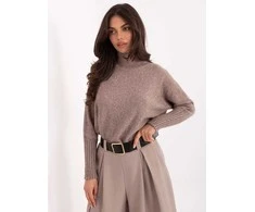 Rue Paris Sweter-IT-SW-8003.18P-ciemny bezowy