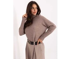 Rue Paris Sweter-IT-SW-8003.18P-ciemny bezowy