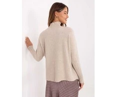 Rue Paris Sweter-IT-SW-8003.18P-jasny smėlio spalva