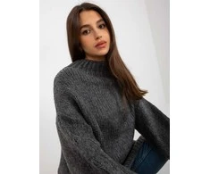Rue Paris Megztinis-LC-SW-3018.97P-tamsiai pilkas