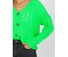 Rue Paris Megztinis-LC-SW-8022.04P-fluo žalias