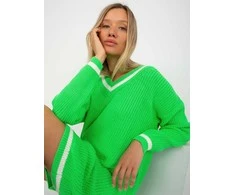 Rue Paris Megztinis-LC-SW-8023.55P-fluo žalias
