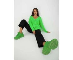 Rue Paris Megztinis-LC-SW-8036.74P-fluo žalias