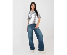 Rue Paris T-shirt-RV-TS-A1087.74-baltai-juodas