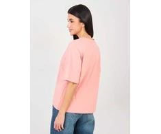 Rue Paris T-shirt-RV-TS-A1089.87-brzoskwiniowy