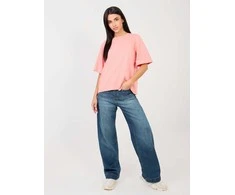 Rue Paris T-shirt-RV-TS-A1089.87-brzoskwiniowy