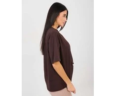 Rue Paris T-shirt-RV-TS-A1089.87-ciemny ruda