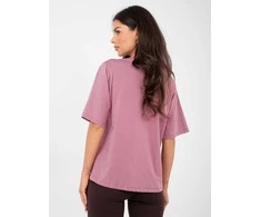 Rue Paris T-shirt-RV-TS-A1089.87-ciemny rožinė