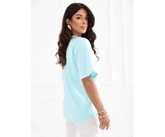 Rue Paris T-shirt- RV-TS-A1089.87-mietowy