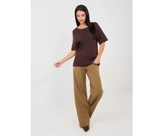 Rue Paris T-shirt-RV-TS-A1090.30-ciemny ruda