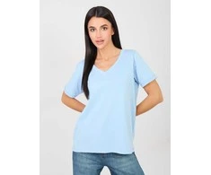 Rue Paris T-shirt-RV-TS-A1094.45-šviesiai mėlyna