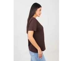 Rue Paris T-shirt-RV-TS-A1095.33-ciemny ruda