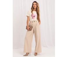 Rue Paris T-shirt-RV-TS-A1521.86-jasny smėlio spalva