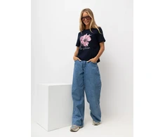 Rue Paris T-shirt-RV-TS-A1521.86-tamsiai mėlyna